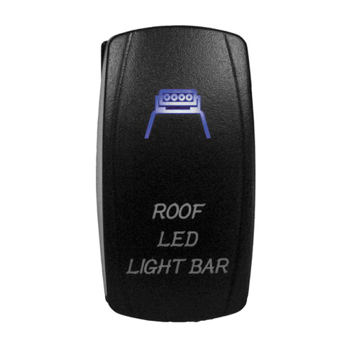 DragonFire Racing Laser-Etched Dual LED Switch, Roof LED On/Off, Blue