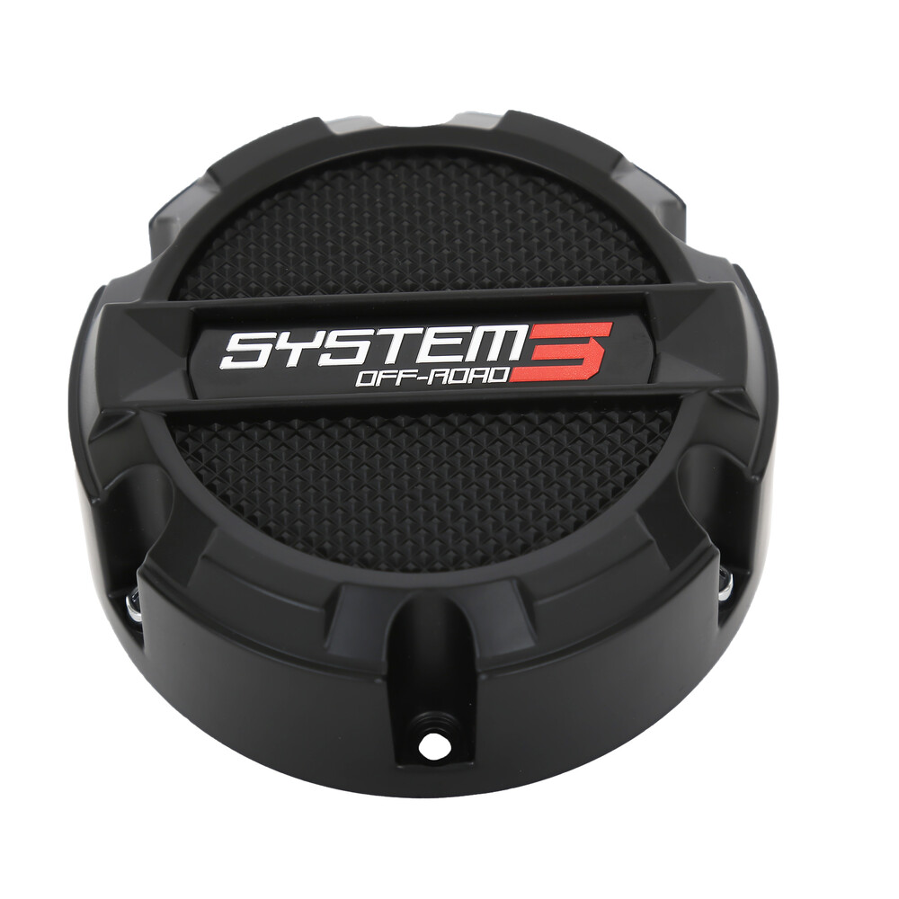 System 3 ST3 Bolt-On Gloss Black Center Caps 4-1/4 OD - 2 pk [CAPS3-130] 