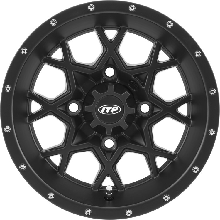 ITP Hurricane Black 12x7 2+5 Wheel