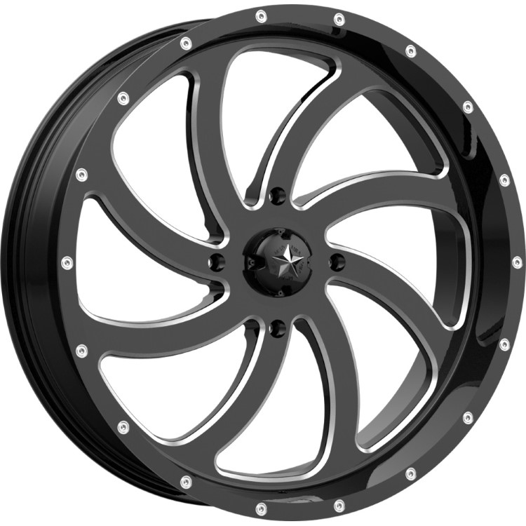 MSA Switch Milled 22x7 3.5+3.5 Wheel