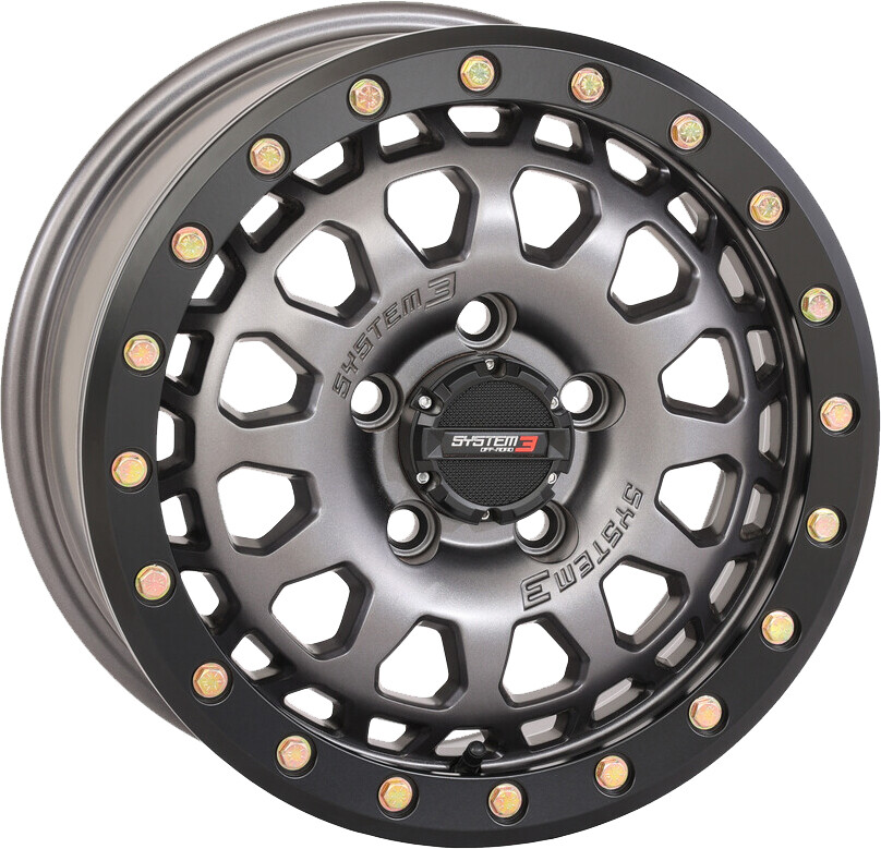 System 3 SB6 Gunmetal 5-Lug 15x7 6+1 Wheel