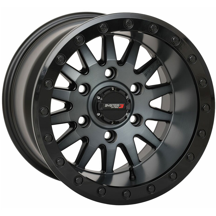 System 3 SB8 Brushed Grey 15x10 5+5 Wheel
