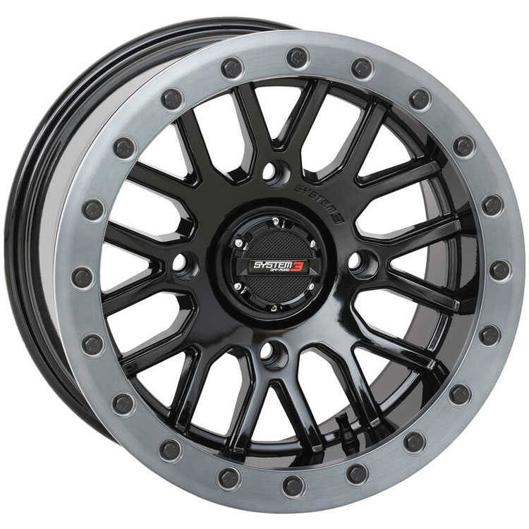 System 3 SB9 Black Gray 15x9 5+4 Wheel