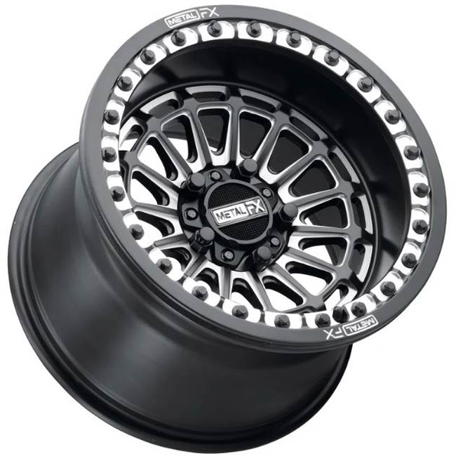 Delta R Black Contrast Cut 15x10 5/4.5 5+5 (+0mm) Metal FX Delta R Black Contrast Cut Wheel 15x10 5/4.5 5+5