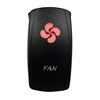 DragonFire Racing Laser-Etched Dual LED Switch, Fan On/Off, Red
