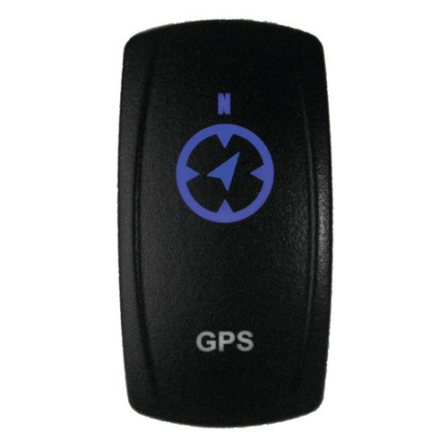 DragonFire Racing Laser-Etched Dual LED Switch, GPS On/Off, Blue