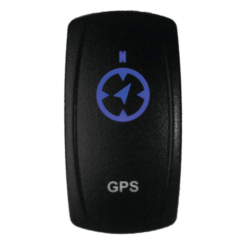 DragonFire Racing Laser-Etched Dual LED Switch, GPS On/Off, Blue