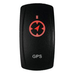 DragonFire Racing Laser-Etched Dual LED Switch, GPS On/Off, Red