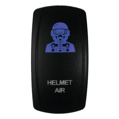 DragonFire Racing Laser-Etched Dual LED Switch, Helmet Air, Blue