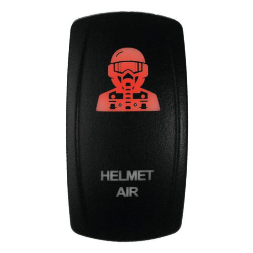 DragonFire Racing Laser-Etched Dual LED Switch, Helmet Air, Red