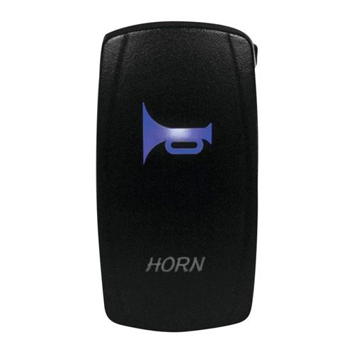 DragonFire Racing Laser-Etched Dual LED Switch, Horn On/Off, Blue