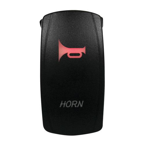 DragonFire Racing Laser-Etched Dual LED Switch, Horn On/Off, Red