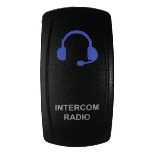 DragonFire Racing Laser-Etched Dual LED Switch, Intercom Radio On/Off, Blue