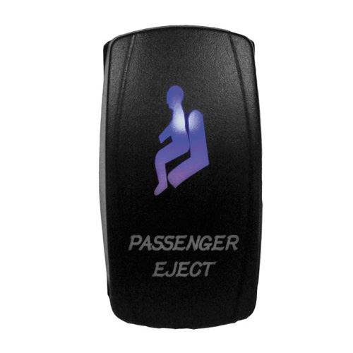 DragonFire Racing Laser-Etched Dual LED Switch, Passenger Eject On/Off, Blue