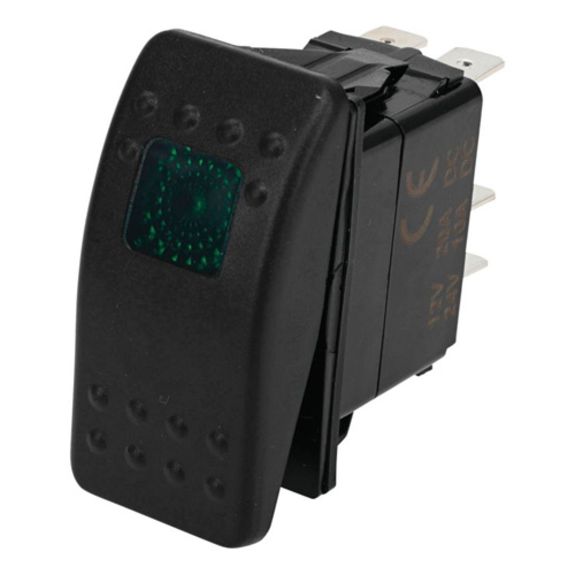DragonFire Racing On/Off Green Light Rocker Switch