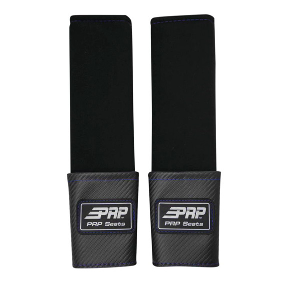 PRP Seatbelt Pads with Pocket - Blue Piping