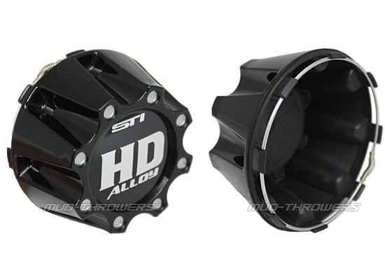 STI HD3 / HD4 Gloss Black Center Caps 4/110 Viking / Tall - 2 pack 