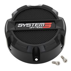System 3 SB-4 Matte Black Center Caps 4/137-4/156 - 2 pack 