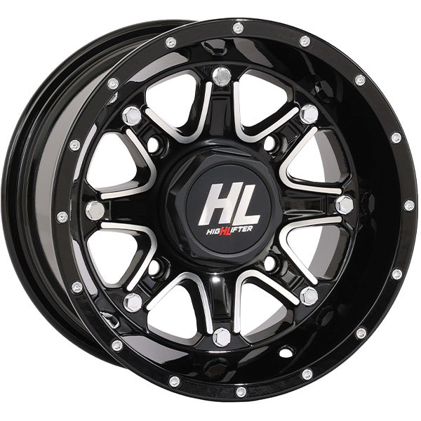 High Lifter HL4 Gloss Black 12x7 2+5 Wheel