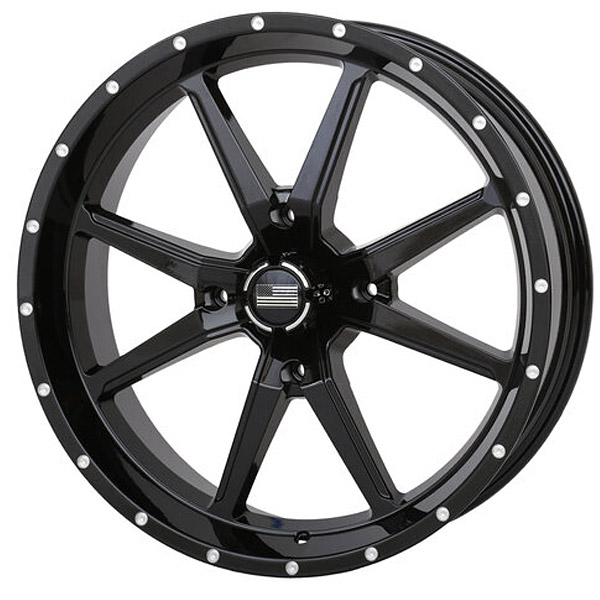 Frontline 556 Gloss Black 20x6.5 4+2.5 Wheel