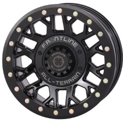 Frontline 454 Gloss Black 15x7 4+3 Wheel
