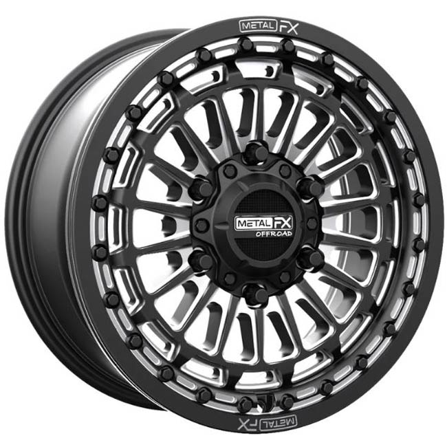 Metal FX Delta R Black Contrast Cut 15x7 5+2 Wheel