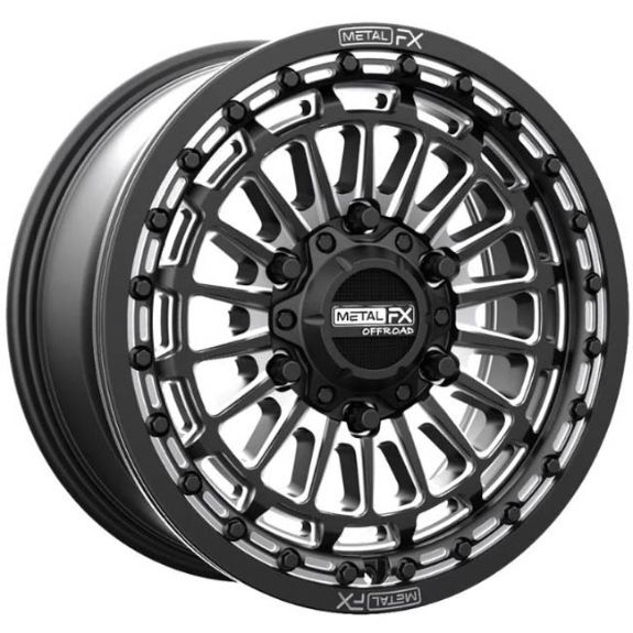 Metal FX Delta R Black Contrast Cut 15x7 5+2 Wheel