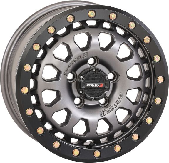 System 3 SB6 Gunmetal 5-Lug 15x7 6+1 Wheel