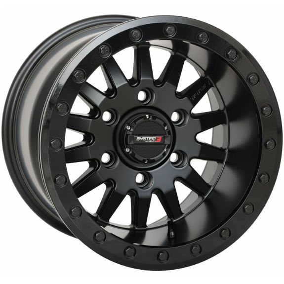 System 3 SB8 Black 15x10 5+5 Wheel