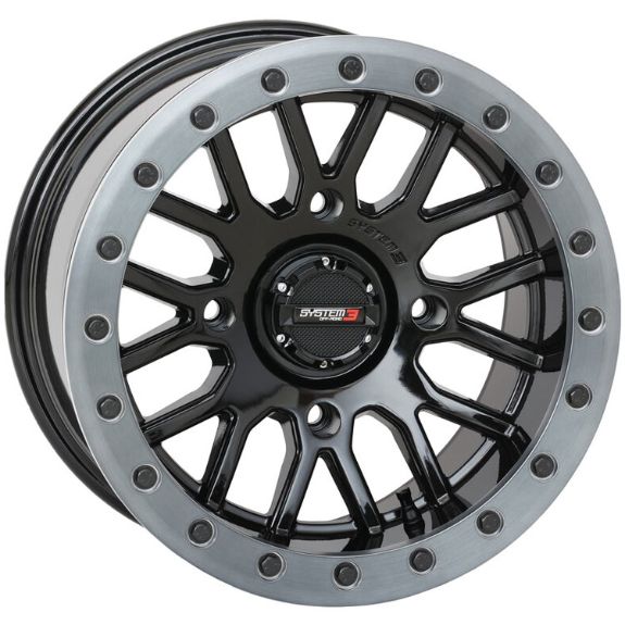 System 3 SB9 Black Gray 15x9 5+4 Wheel