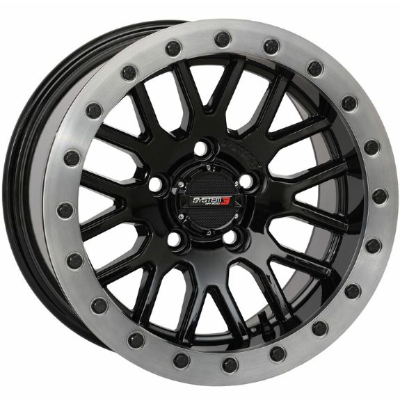 System 3 SB9 Black Gray 15x9 5+4 Wheel