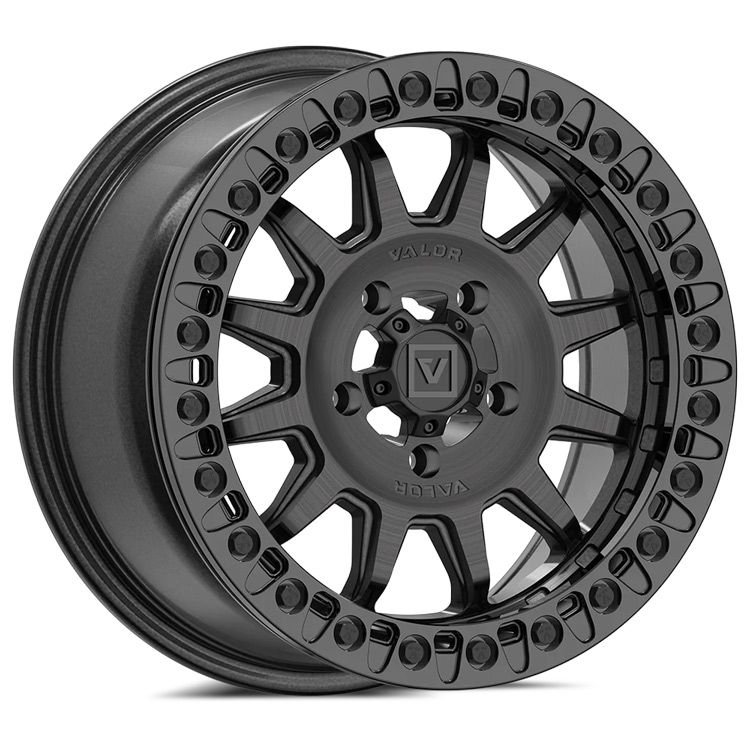 Valor V09 Brushed Charcoal 15x7 5+2 Wheel