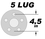 5x4.5 bolt pattern diagram